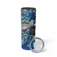 Saint Barthelemy Skinny Tumbler Sea Turtle Tropical Pattern - Wonder Print Shop