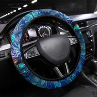 Saint Barthelemy Steering Wheel Cover Sea Turtle Tropical Pattern