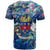 Saint Barthelemy T Shirt Sea Turtle Tropical Pattern