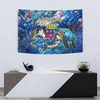 Saint Barthelemy Tapestry Sea Turtle Tropical Pattern