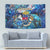 Saint Barthelemy Tapestry Sea Turtle Tropical Pattern