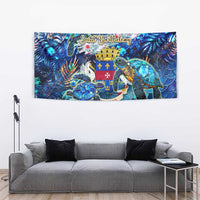 Saint Barthelemy Tapestry Sea Turtle Tropical Pattern