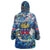 Saint Barthelemy Wearable Blanket Hoodie Sea Turtle Tropical Pattern