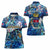 Saint Barthelemy Women Polo Shirt Sea Turtle Tropical Pattern