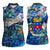 Saint Barthelemy Women Sleeveless Polo Shirt Sea Turtle Tropical Pattern