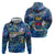 Saint Barthelemy Zip Hoodie Sea Turtle Tropical Pattern