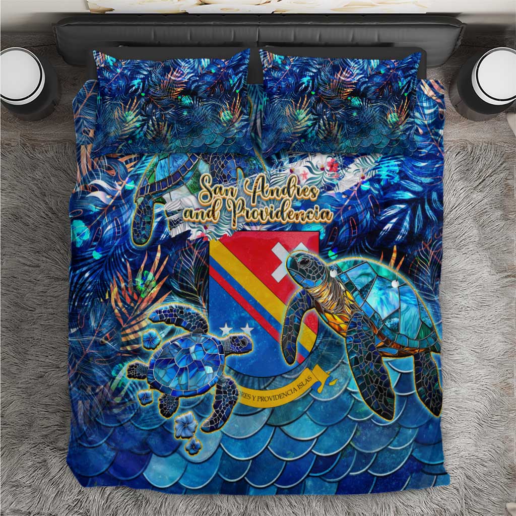 San Andres and Providencia Bedding Set Sea Turtle Tropical Pattern