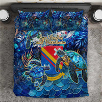 San Andres and Providencia Bedding Set Sea Turtle Tropical Pattern