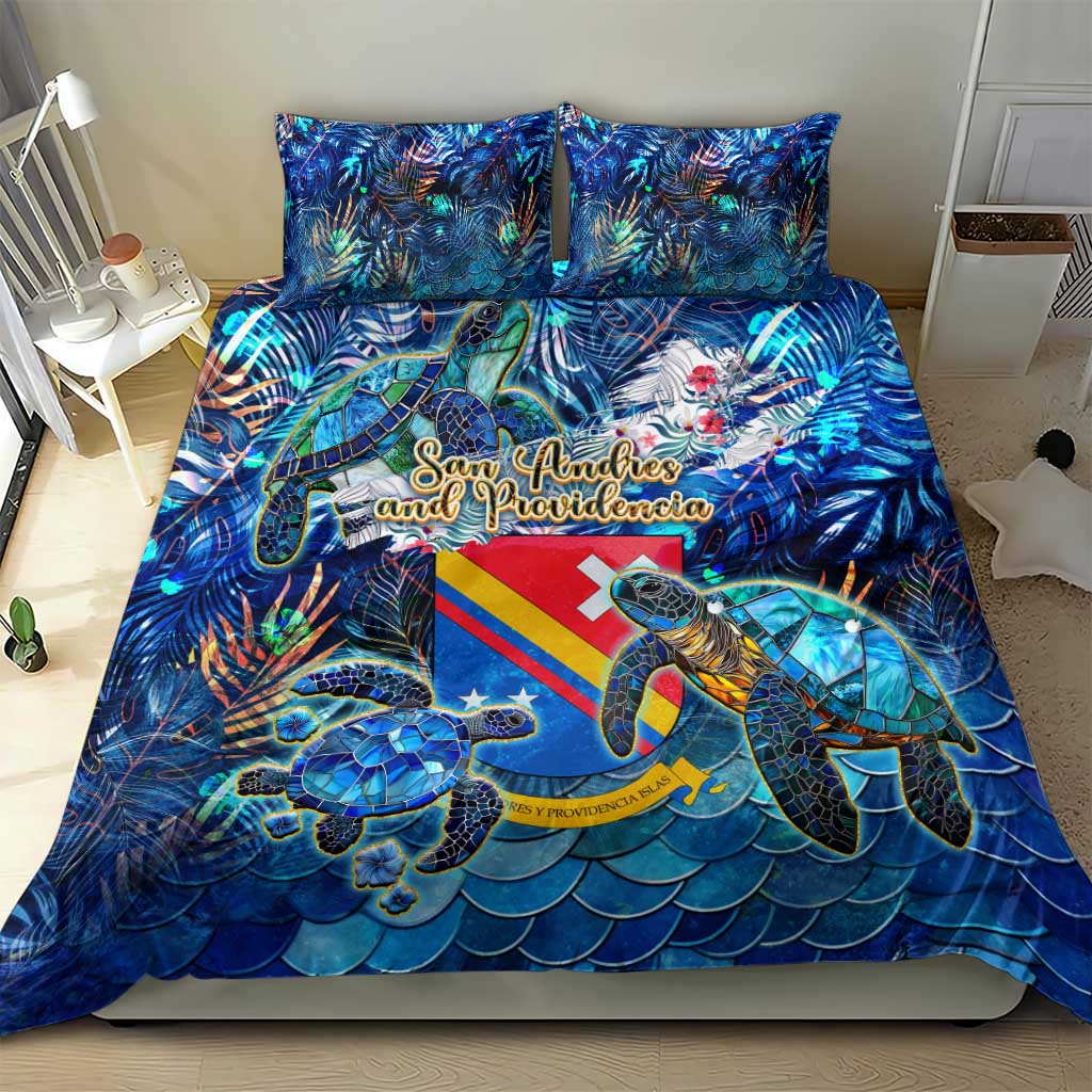 San Andres and Providencia Bedding Set Sea Turtle Tropical Pattern