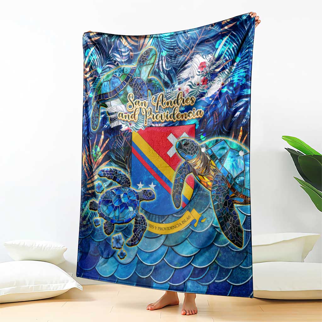 San Andres and Providencia Blanket Sea Turtle Tropical Pattern