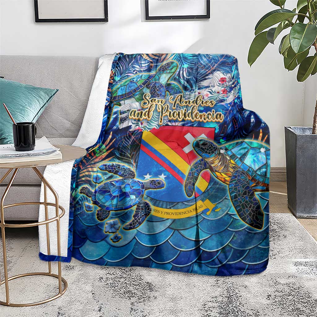 San Andres and Providencia Blanket Sea Turtle Tropical Pattern