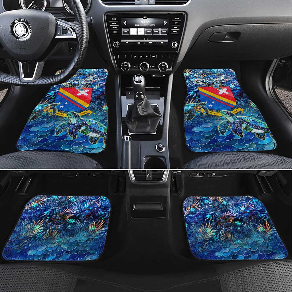 San Andres and Providencia Car Mats Sea Turtle Tropical Pattern