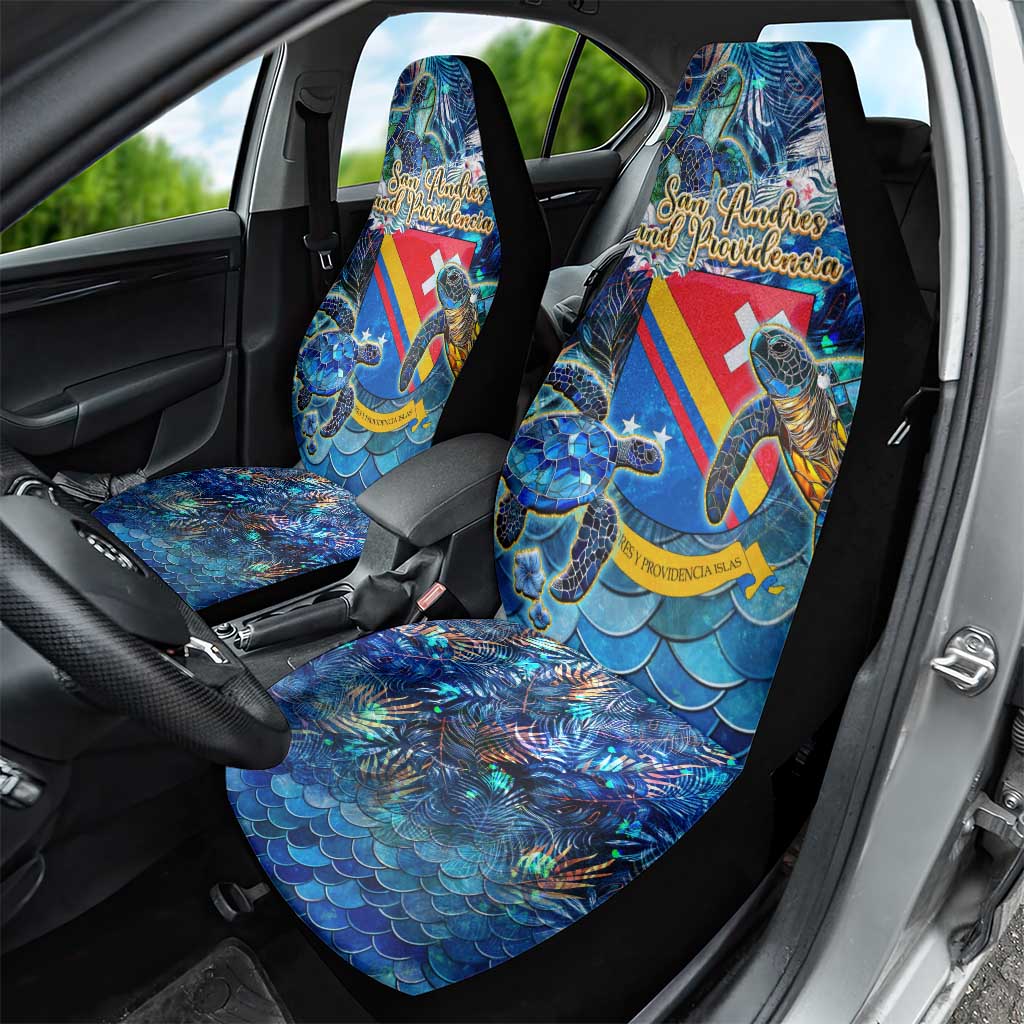 San Andres and Providencia Car Seat Cover Sea Turtle Tropical Pattern