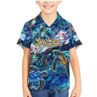 San Andres and Providencia Family Matching Mermaid Dress and Hawaiian Shirt Sea Turtle Tropical Pattern