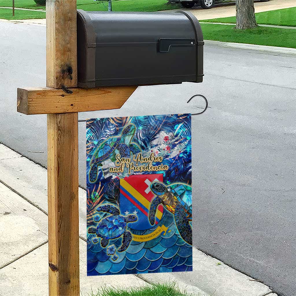 San Andres and Providencia Garden Flag Sea Turtle Tropical Pattern - Wonder Print Shop