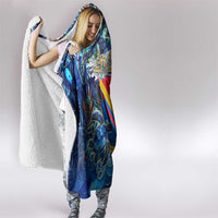 San Andres and Providencia Hooded Blanket Sea Turtle Tropical Pattern - Wonder Print Shop