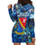 San Andres and Providencia Hoodie Dress Sea Turtle Tropical Pattern - Wonder Print Shop