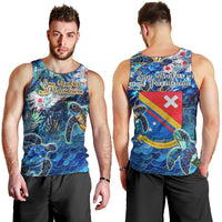 San Andres and Providencia Men Tank Top Sea Turtle Tropical Pattern - Wonder Print Shop