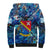 San Andres and Providencia Sherpa Hoodie Sea Turtle Tropical Pattern - Wonder Print Shop