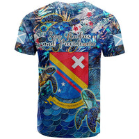 San Andres and Providencia T Shirt Sea Turtle Tropical Pattern - Wonder Print Shop