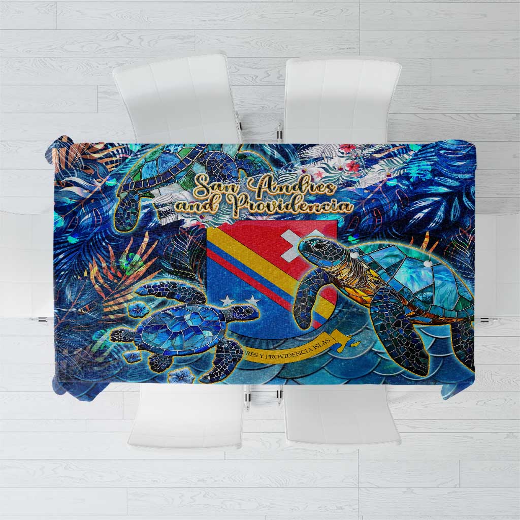 San Andres and Providencia Tablecloth Sea Turtle Tropical Pattern - Wonder Print Shop
