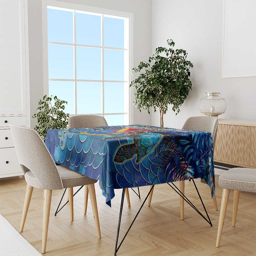 San Andres and Providencia Tablecloth Sea Turtle Tropical Pattern - Wonder Print Shop