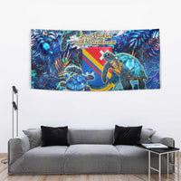 San Andres and Providencia Tapestry Sea Turtle Tropical Pattern - Wonder Print Shop