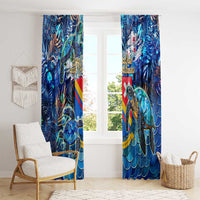 San Andres and Providencia Window Curtain Sea Turtle Tropical Pattern - Wonder Print Shop