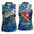 San Andres and Providencia Women Sleeveless Polo Shirt Sea Turtle Tropical Pattern - Wonder Print Shop