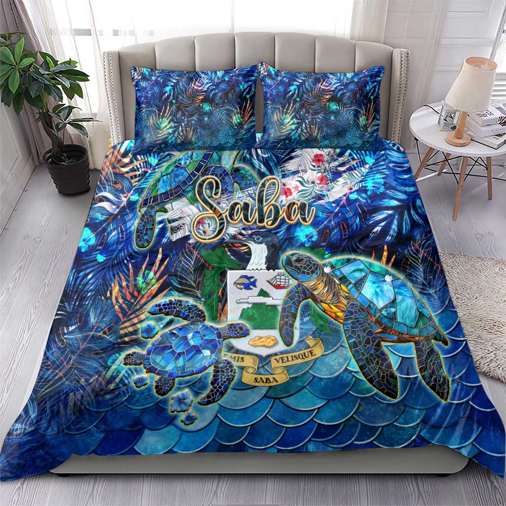 Saba Bedding Set Sea Turtle Tropical Pattern