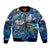 Saba Bomber Jacket Sea Turtle Tropical Pattern