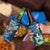 Saba 4 in 1 Can Cooler Tumbler Sea Turtle Tropical Pattern