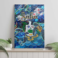 Saba Canvas Wall Art Sea Turtle Tropical Pattern