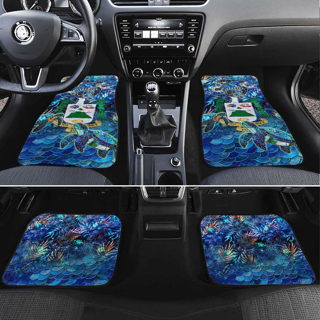 Saba Car Mats Sea Turtle Tropical Pattern