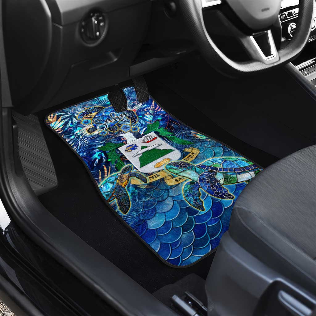 Saba Car Mats Sea Turtle Tropical Pattern
