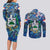 Saba Couples Matching Long Sleeve Bodycon Dress and Long Sleeve Button Shirt Sea Turtle Tropical Pattern