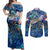Saba Couples Matching Off Shoulder Maxi Dress and Long Sleeve Button Shirt Sea Turtle Tropical Pattern