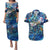 Saba Couples Matching Puletasi and Hawaiian Shirt Sea Turtle Tropical Pattern