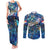 Saba Couples Matching Tank Maxi Dress and Long Sleeve Button Shirt Sea Turtle Tropical Pattern
