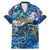 Saba Family Matching Mermaid Dress and Hawaiian Shirt Sea Turtle Tropical Pattern
