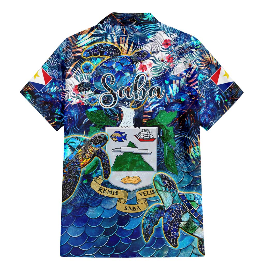 Saba Family Matching Mermaid Dress and Hawaiian Shirt Sea Turtle Tropical Pattern