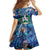 Saba Family Matching Off The Shoulder Long Sleeve Dress and Hawaiian Shirt Sea Turtle Tropical Pattern