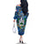 Saba Family Matching Off The Shoulder Long Sleeve Dress and Hawaiian Shirt Sea Turtle Tropical Pattern