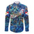 Saba Family Matching Puletasi and Hawaiian Shirt Sea Turtle Tropical Pattern
