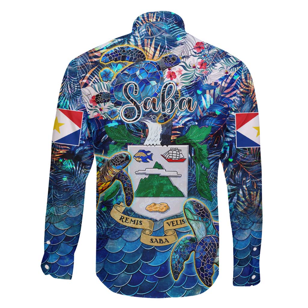 Saba Family Matching Puletasi and Hawaiian Shirt Sea Turtle Tropical Pattern