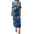 Saba Family Matching Puletasi and Hawaiian Shirt Sea Turtle Tropical Pattern