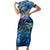 Saba Family Matching Short Sleeve Bodycon Dress and Hawaiian Shirt Sea Turtle Tropical Pattern - Wonder Print Shop