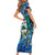 Saba Family Matching Short Sleeve Bodycon Dress and Hawaiian Shirt Sea Turtle Tropical Pattern - Wonder Print Shop