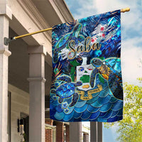 Saba Garden Flag Sea Turtle Tropical Pattern - Wonder Print Shop