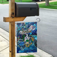 Saba Garden Flag Sea Turtle Tropical Pattern - Wonder Print Shop